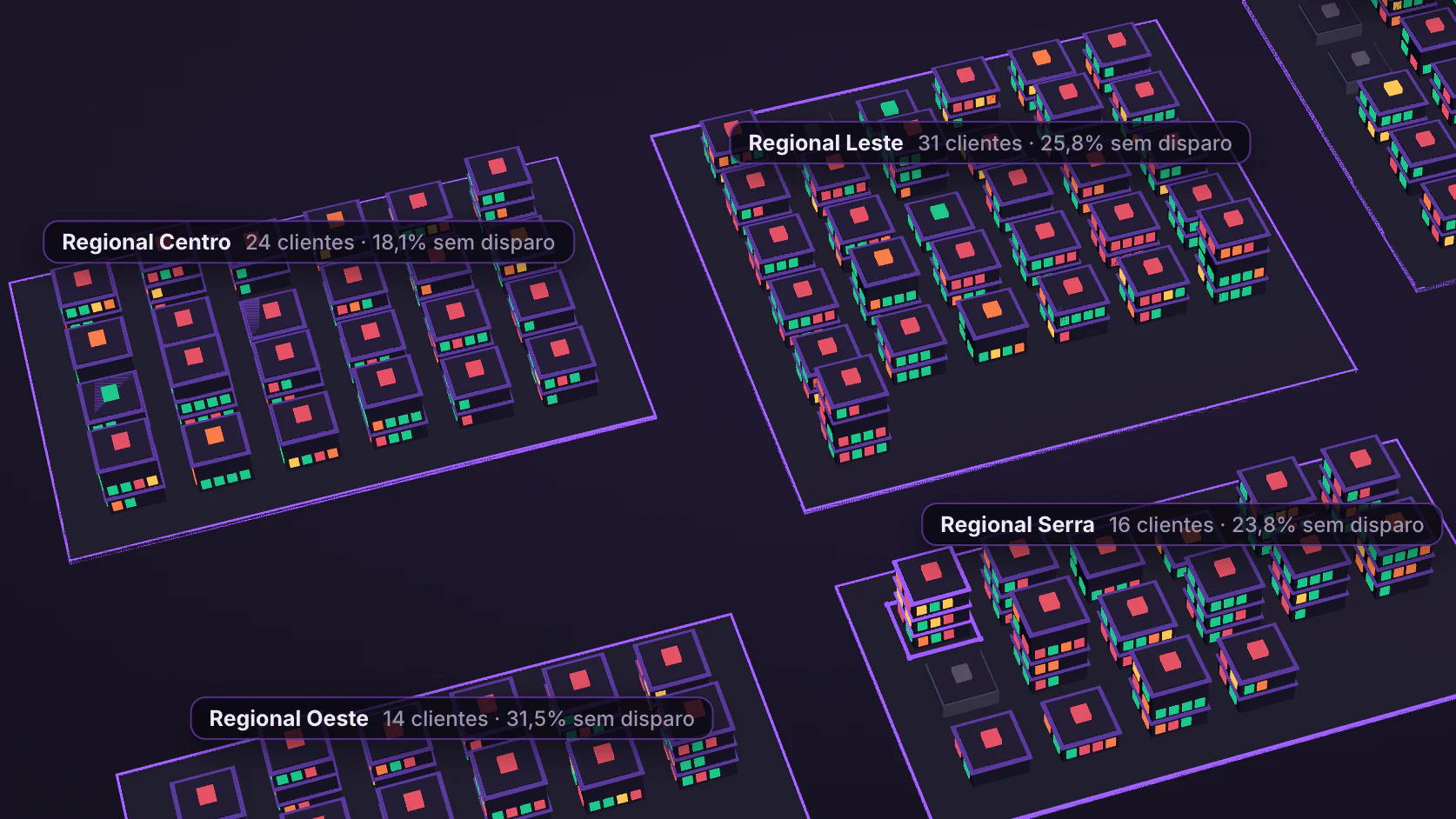 Alarmes Segware · Quarteirões 3D · Centro e Leste