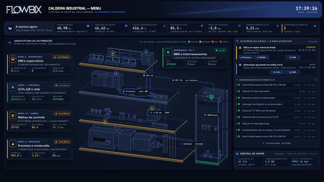 Caldeira Industrial · Menu