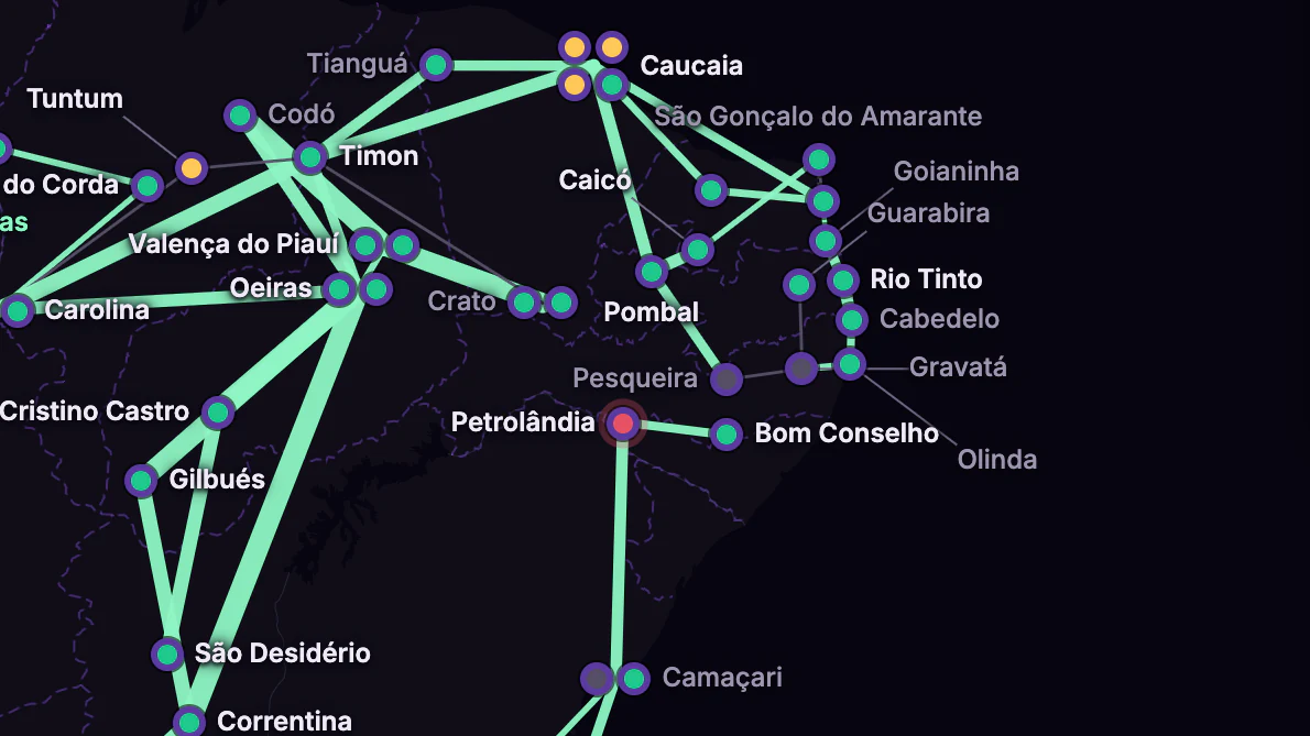 Causa dos Incidentes DWDM · Rede · O Nordeste